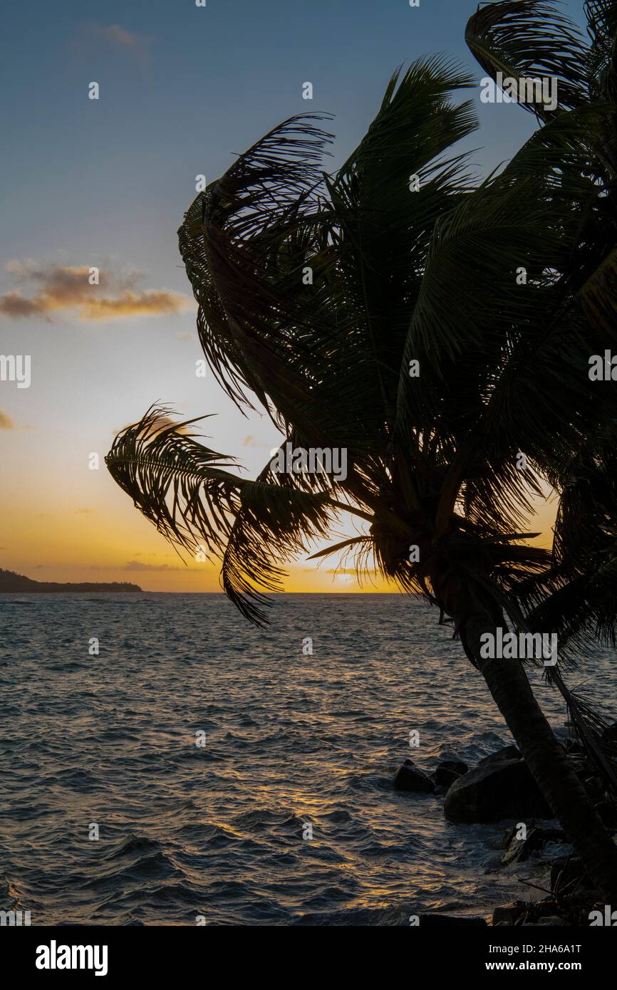 Sunset Point Grand Anse Praslin Seychelles 1 Foto de stock