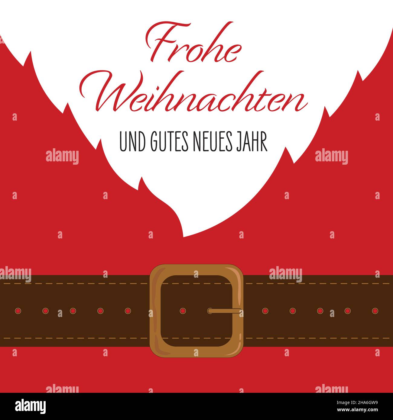 Texto en lengua alemana - Frohe Weihachten. Und gutes neues Jahr. Traducción: Feliz Navidad y Feliz Año Nuevo Ilustración del Vector