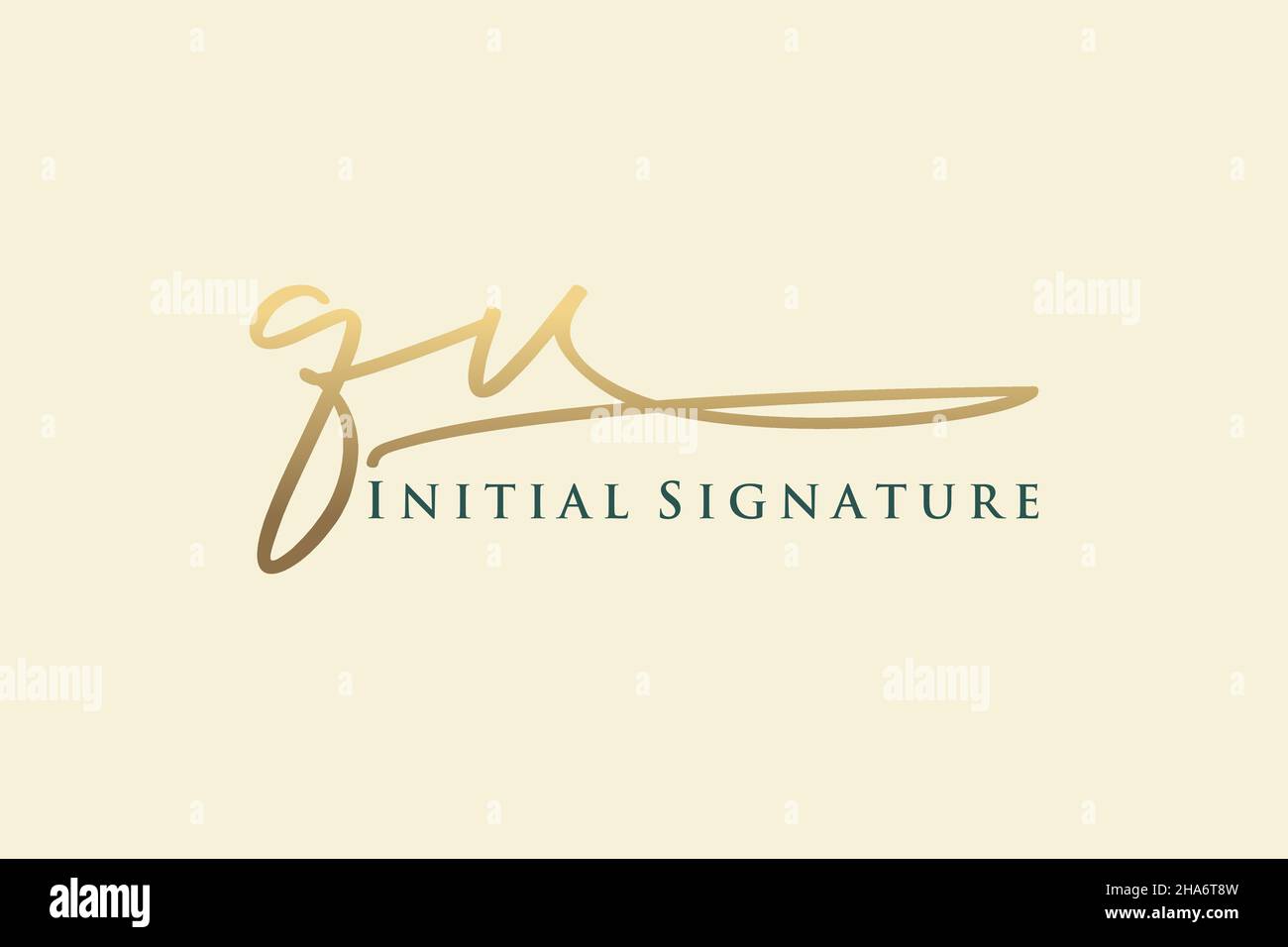 QV Letter Signature Logo Template Logotipo de diseño elegante. Letras de caligrafía dibujadas a mano Ilustración vectorial. Ilustración del Vector