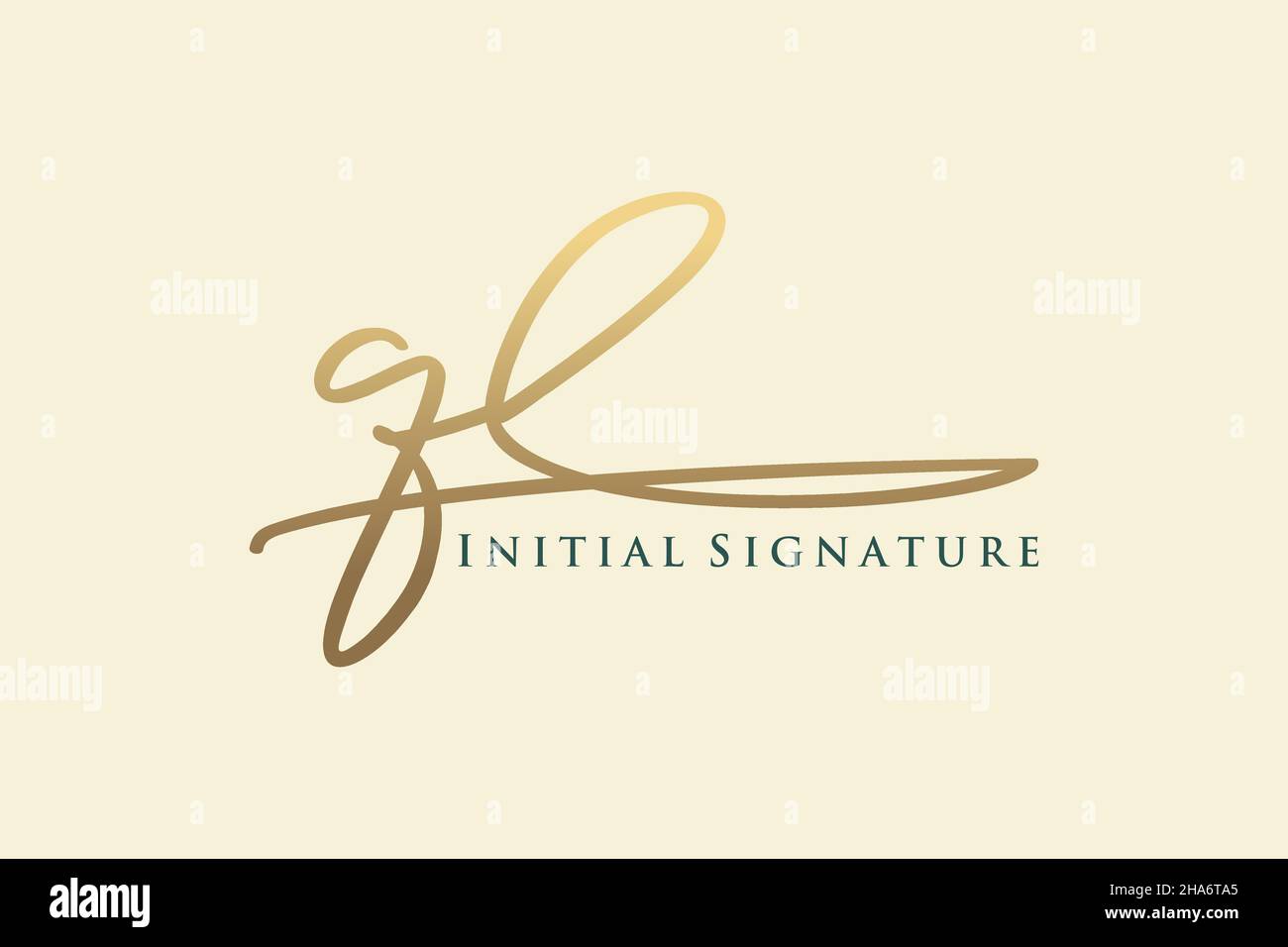 QL Letter Signature Logo Template Logotipo de diseño elegante. Letras de caligrafía dibujadas a mano Ilustración vectorial. Ilustración del Vector