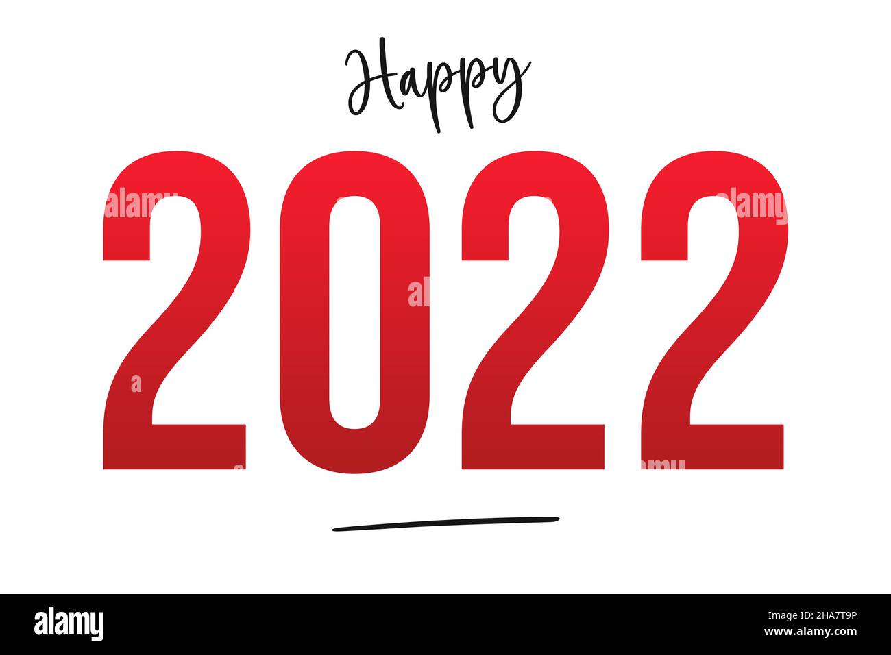 Feliz año nuevo 2022. Celebrar y desear un Feliz año nuevo. Resoluciones de año nuevo, motivación positiva, tarjeta START 2022, banner, fondo blanco Foto de stock