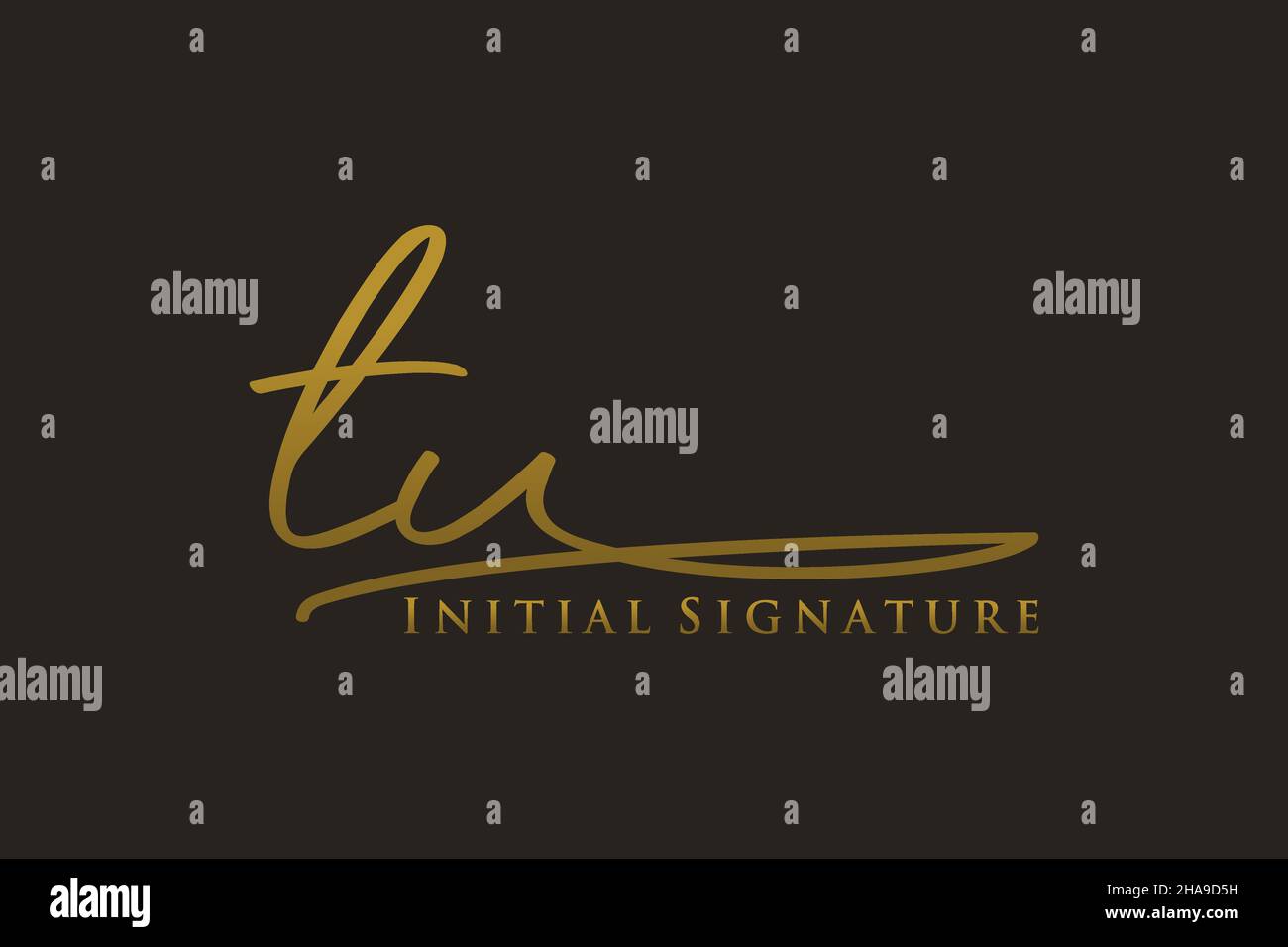 TU Letter Signature Logo Template Logotipo de diseño elegante. Letras de caligrafía dibujadas a mano Ilustración vectorial. Ilustración del Vector