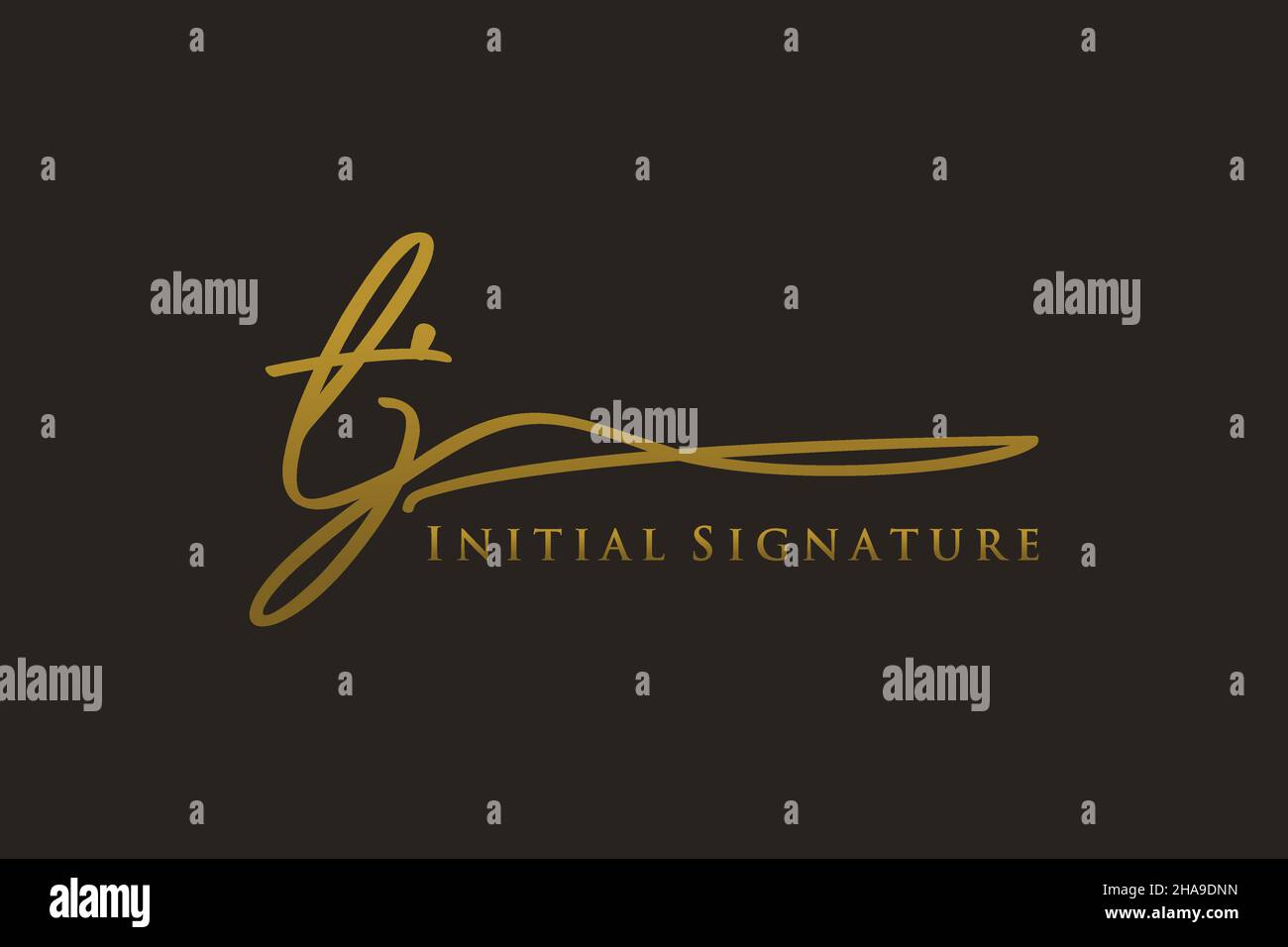 TJ Letter Signature Logo Template Logotipo de diseño elegante. Letras de caligrafía dibujadas a mano Ilustración vectorial. Ilustración del Vector