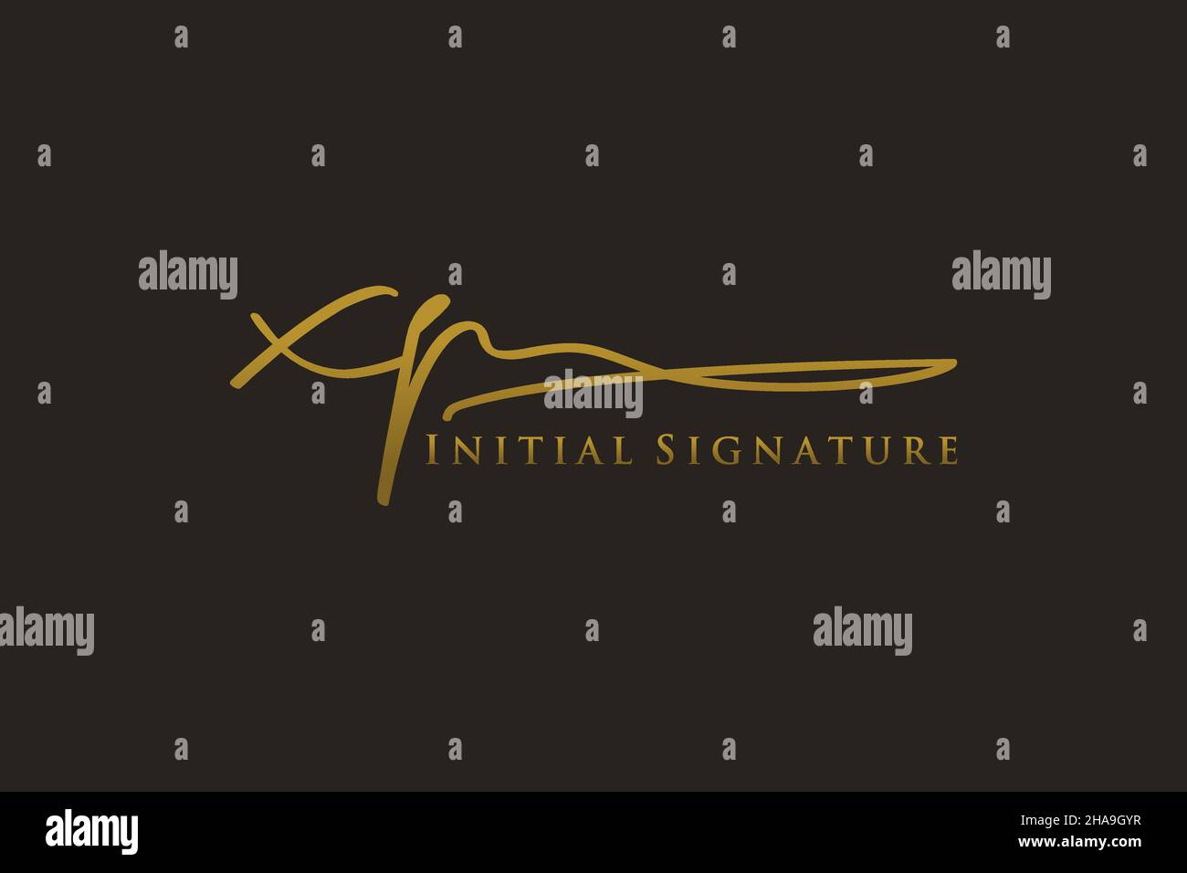 XP Letter Signature Logo Template Logotipo de diseño elegante. Letras de caligrafía dibujadas a mano Ilustración vectorial. Ilustración del Vector