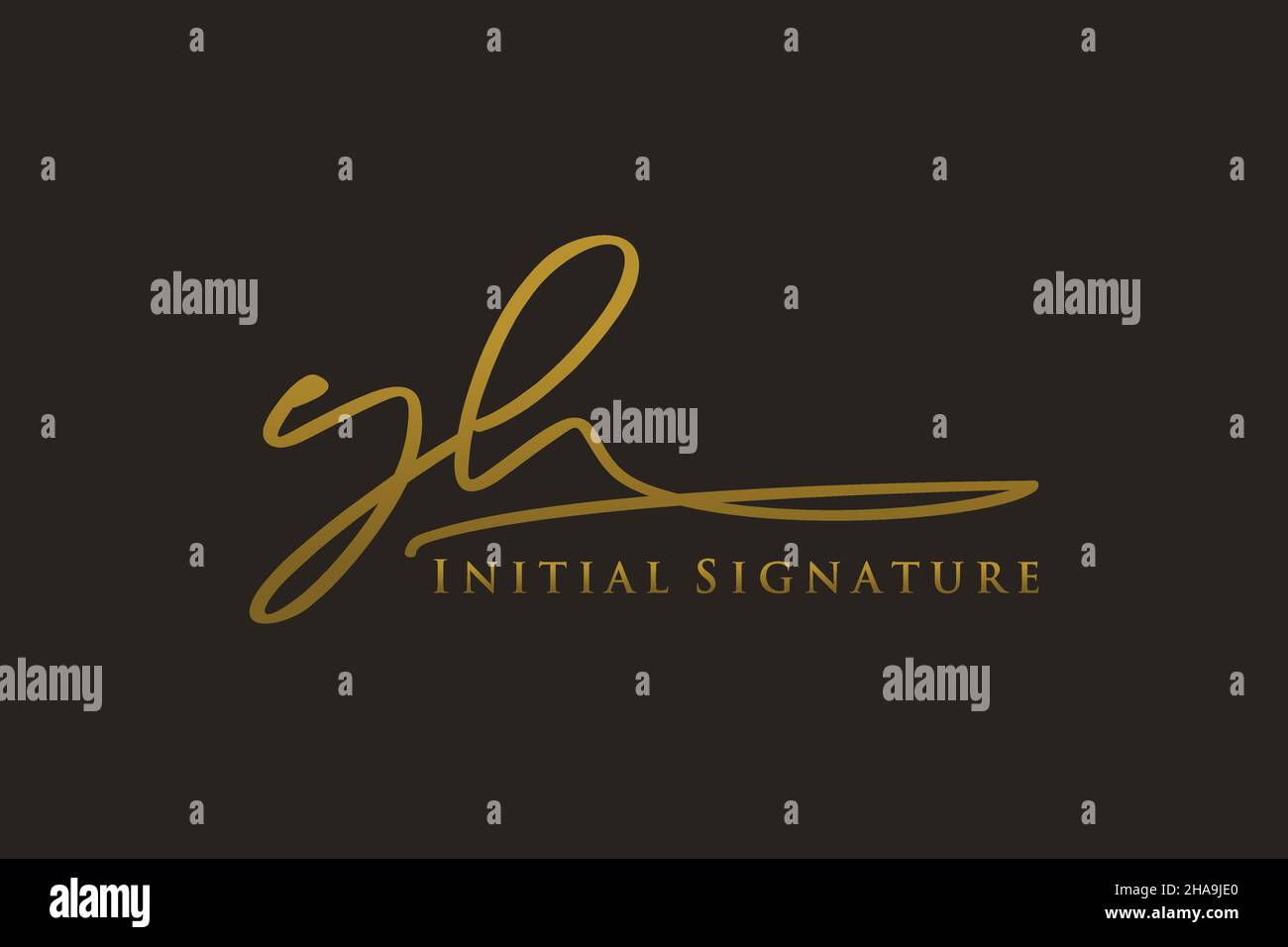YH Letter Signature Logo Template Logotipo de diseño elegante. Letras de caligrafía dibujadas a mano Ilustración vectorial. Ilustración del Vector