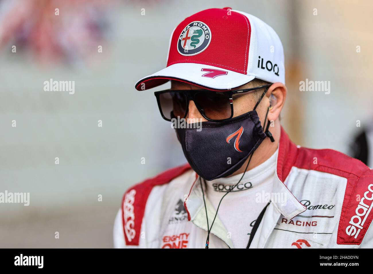 Abu Dhabi, Abu Dhabi. 12th de Dic de 2021. Kimi Raikkonen (FIN) Alfa Romeo Racing en la parrilla. 12.12.2021. Campeonato del Mundo de Fórmula 1, Rd 22, Gran Premio de Abu Dhabi, Yas Marina Circuit, Abu Dhabi, Race Day. El crédito de la foto debe ser: XPB/Imágenes de la Asociación de Prensa. Crédito: XPB Images Ltd/Alamy Live News Foto de stock