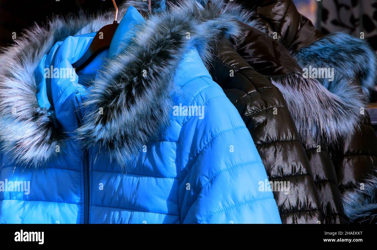 La imagen muestra el fondo de la chaqueta de samokjacket Foto de stock