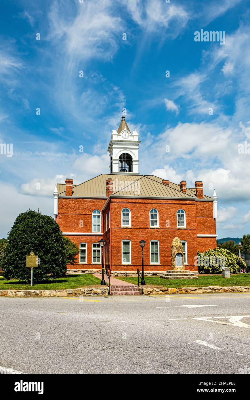 Union County Historic Courthouse, Town Square, Blairsville, Georgia Foto de stock