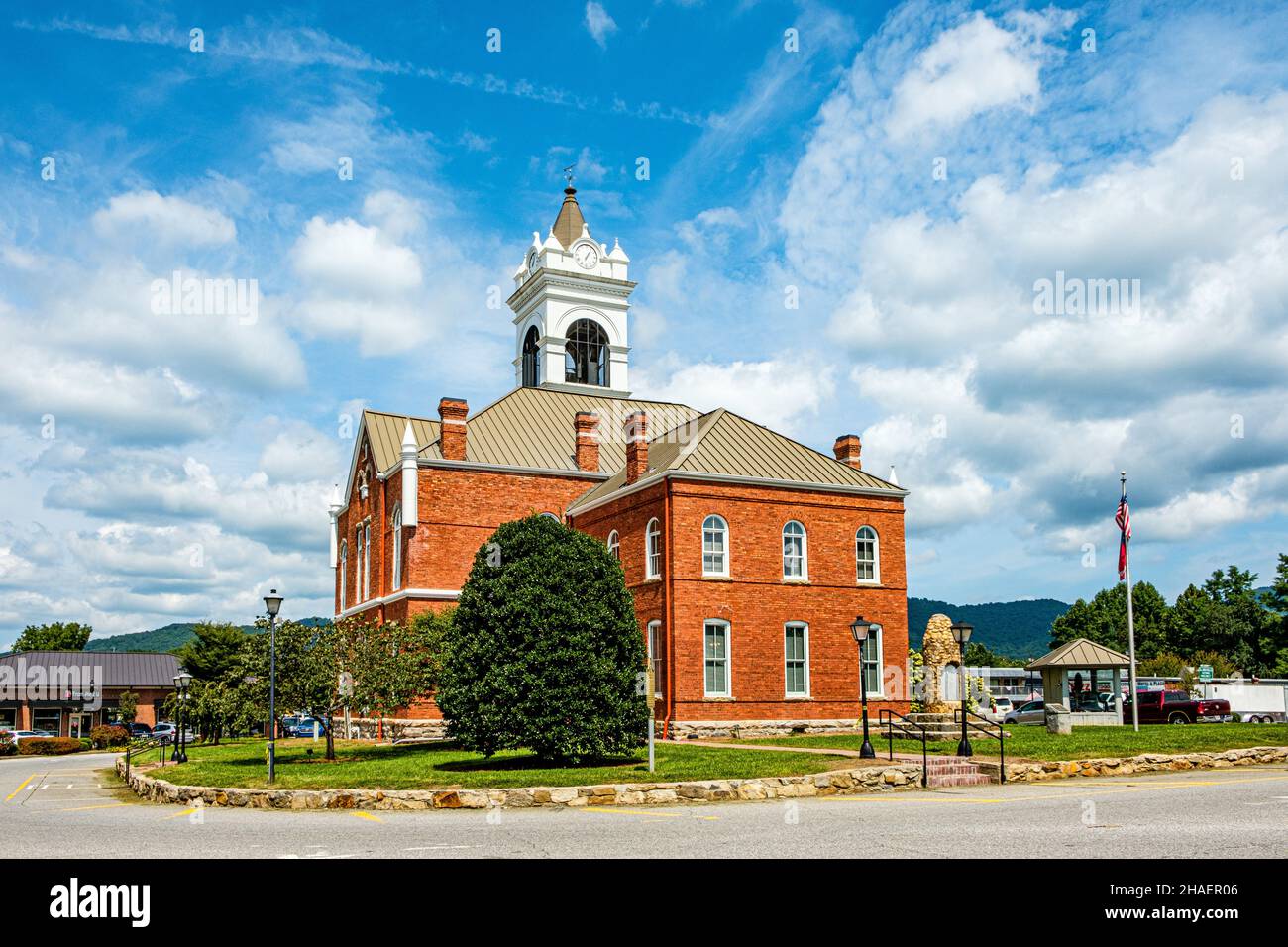 Union County Historic Courthouse, Town Square, Blairsville, Georgia Foto de stock