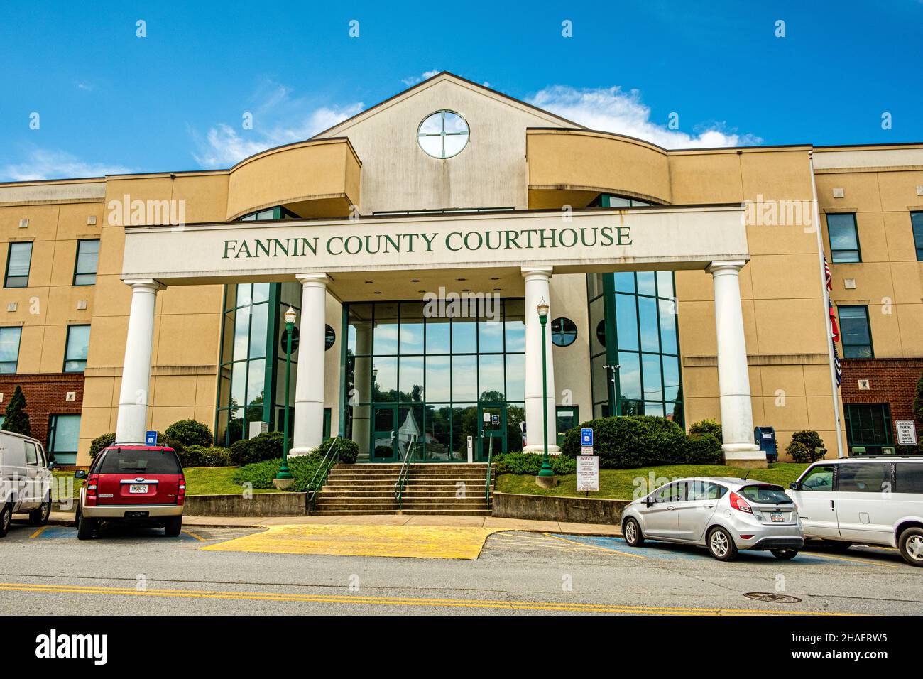 Tribunal del Condado de Fannin, West Main Street, Blue Ridge, Georgia Foto de stock