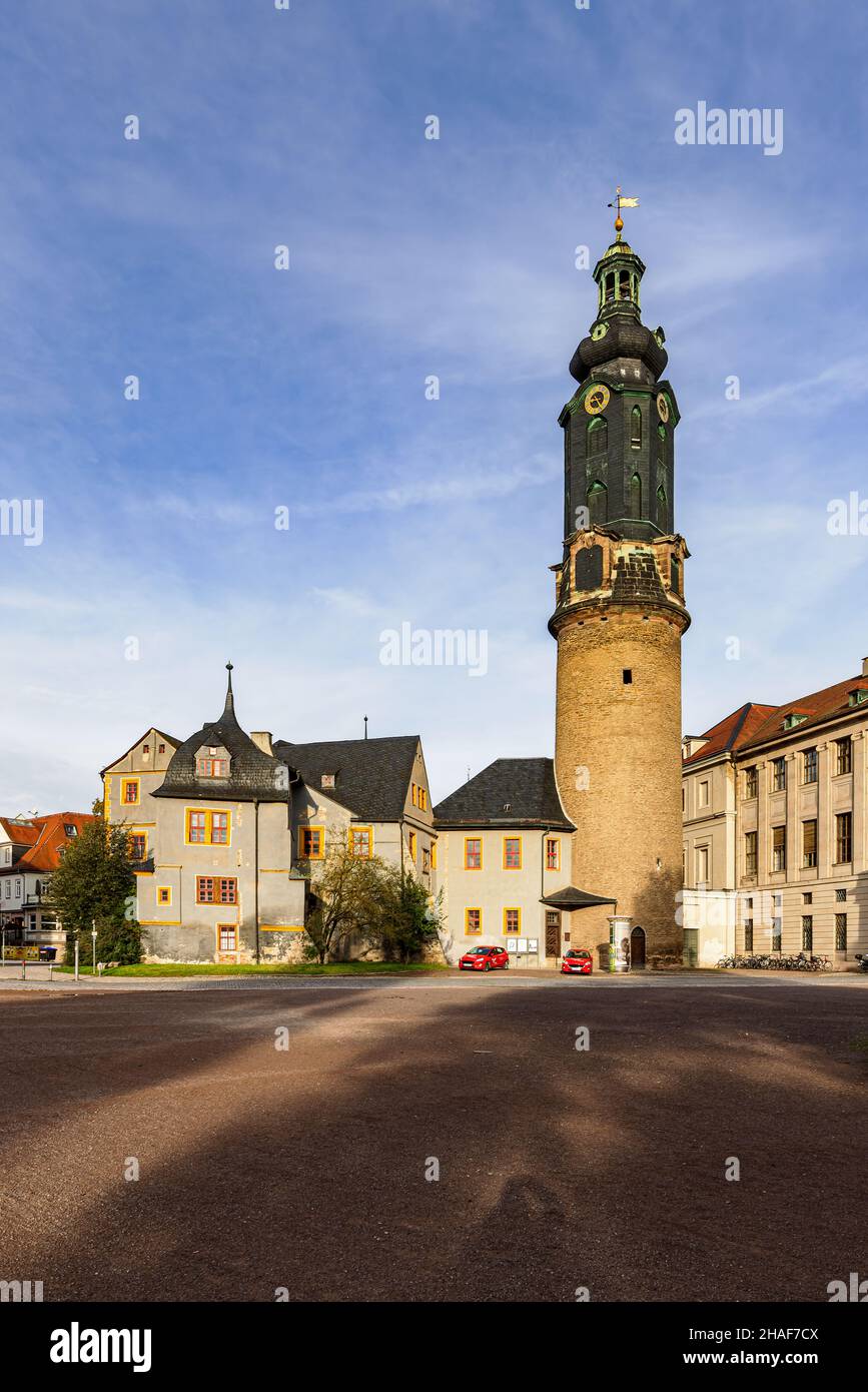 El Stadtschloss o Palacio de la Ciudad en Weimar, Turingia, Alemania. Foto de stock