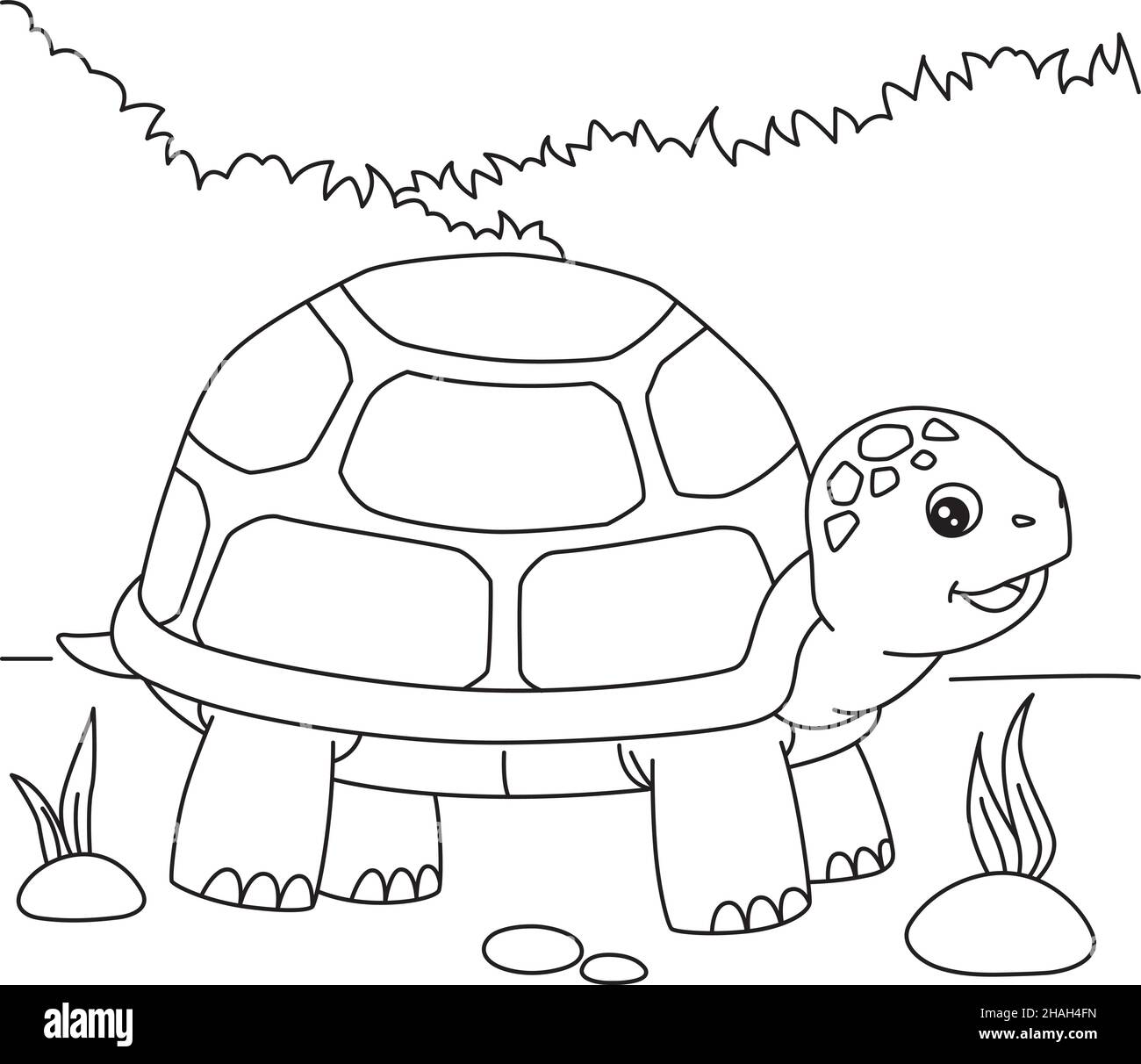 Página para colorear tortugas para niños Imagen Vector de stock - Alamy