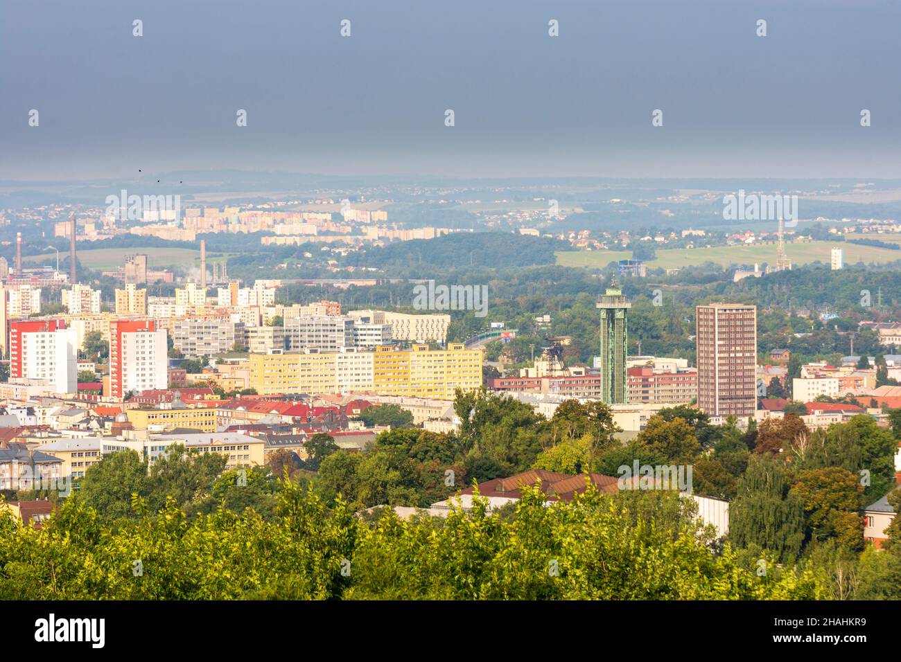Ostrava (Ostrau): Nuevo Ayuntamiento, centro de la ciudad, IN , Moravskoslezsky, Región de Moravia-Silesia, Región de Mährisch-Schlesische, checo Foto de stock