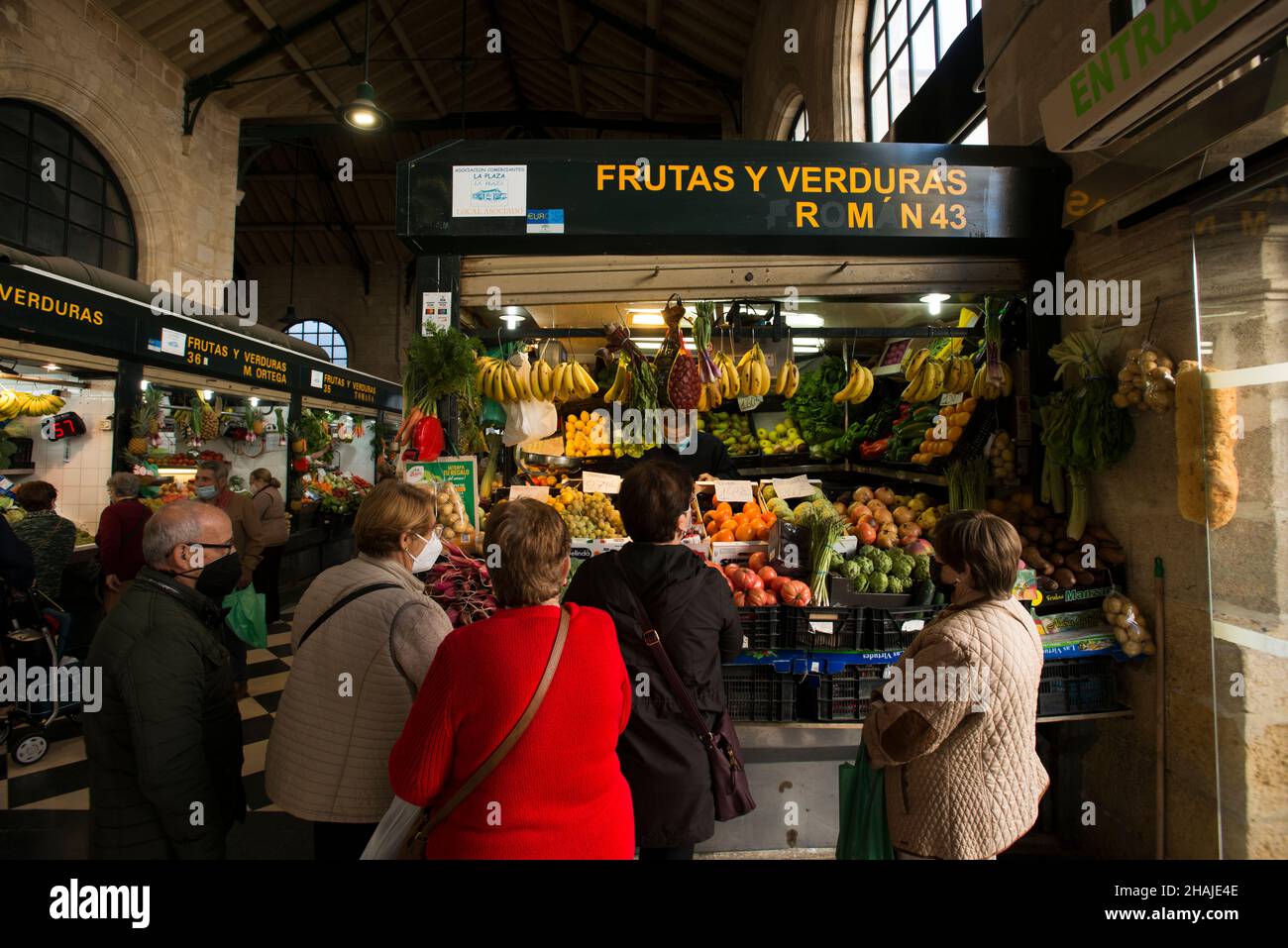 Mercado Central de Jerez de la Frontera Foto de stock