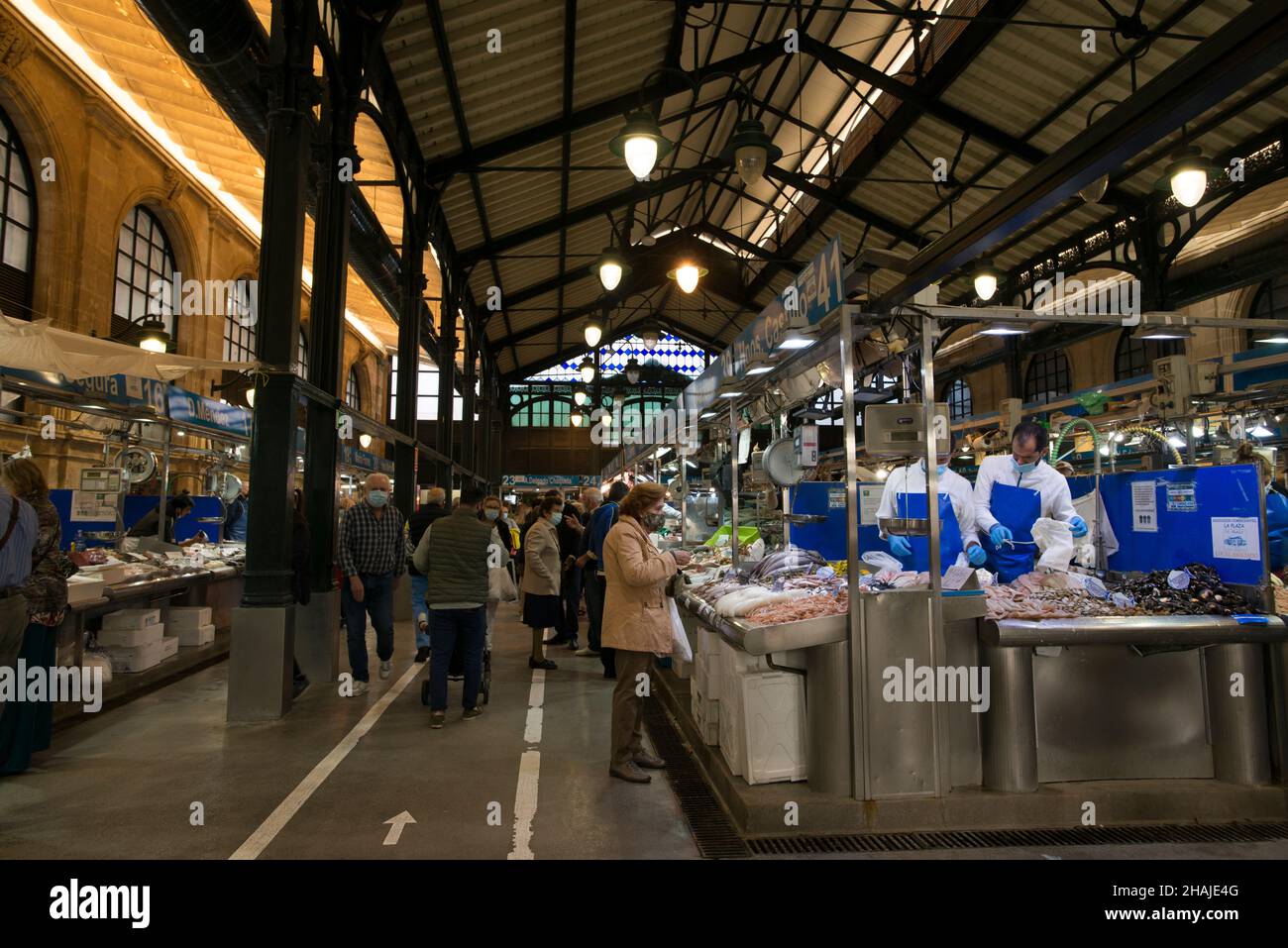 Mercado Central de Jerez de la Frontera Foto de stock