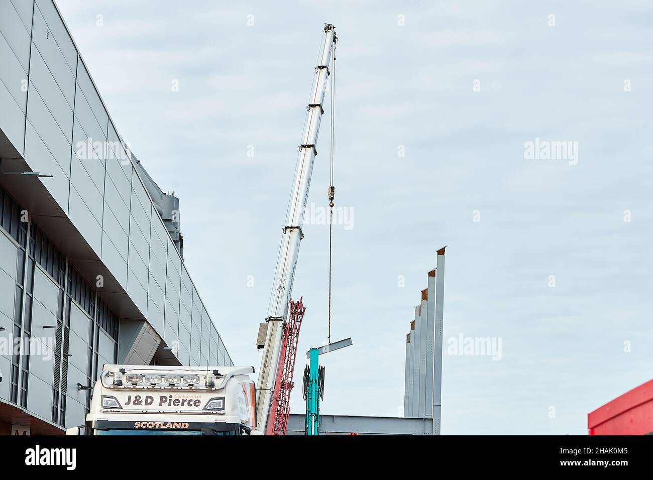 Liverpool, Merseyside, Reino Unido - Dic, 02 2021. Una vista general del edificio Anfield Road en el estadio Anfield del Liverpool Football Club como obra Foto de stock
