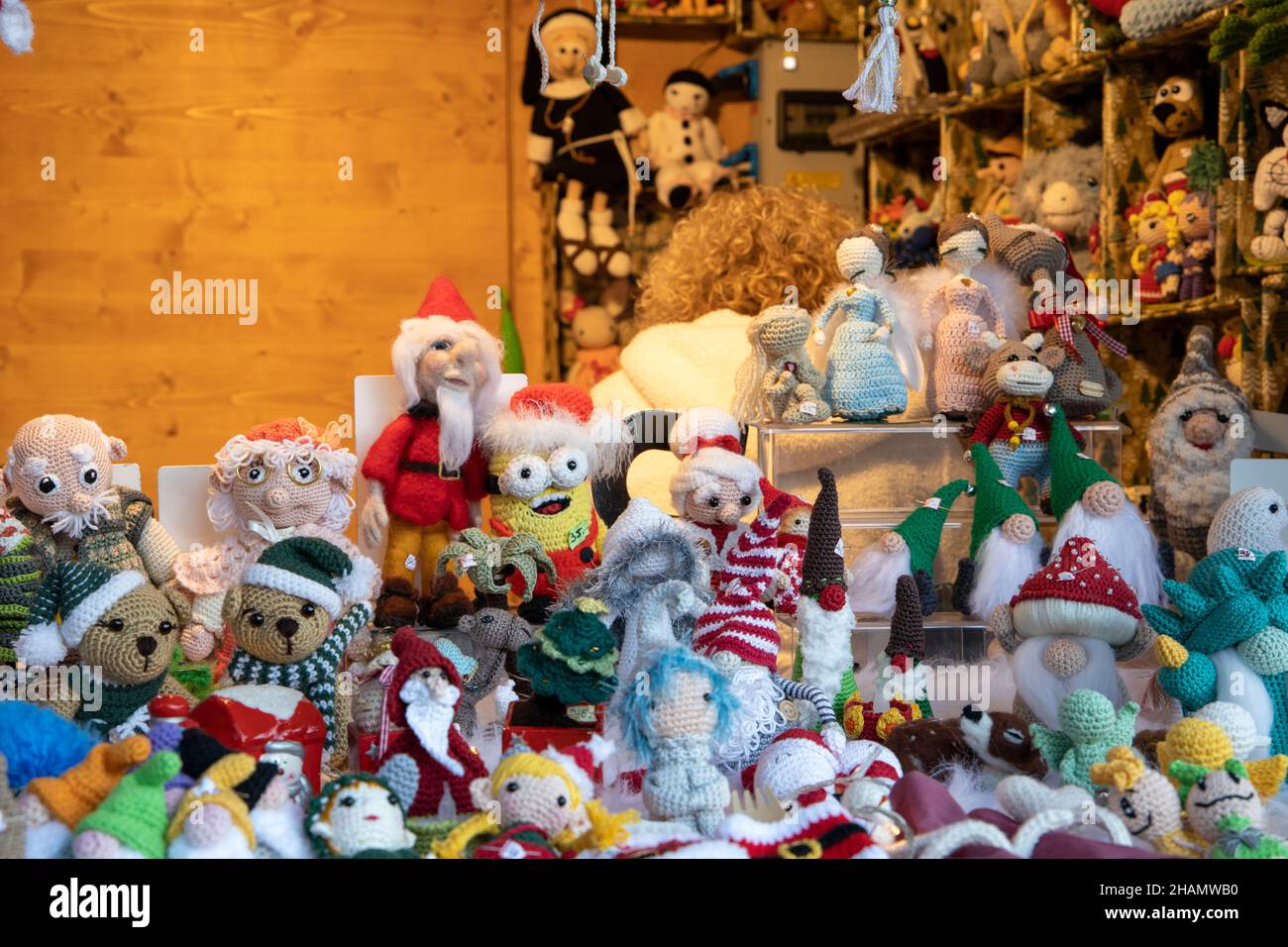 Mercado de Navidad, Lugano, Suiza, Europa Foto de stock