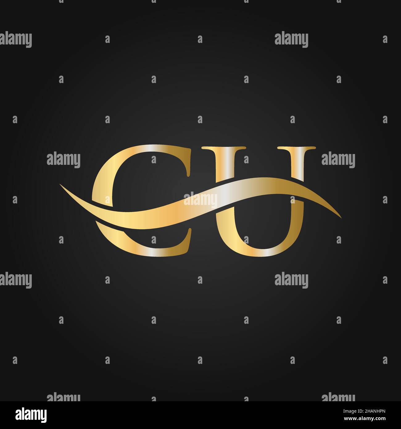 Plantilla de diseño del logotipo de CU de carta. CU, C U Letter Logo ...