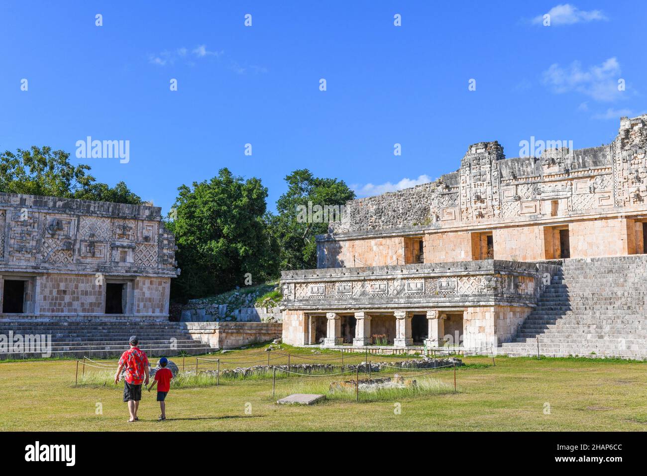 Convento Quadrangle en Uxmal, una antigua ciudad maya ubicada en