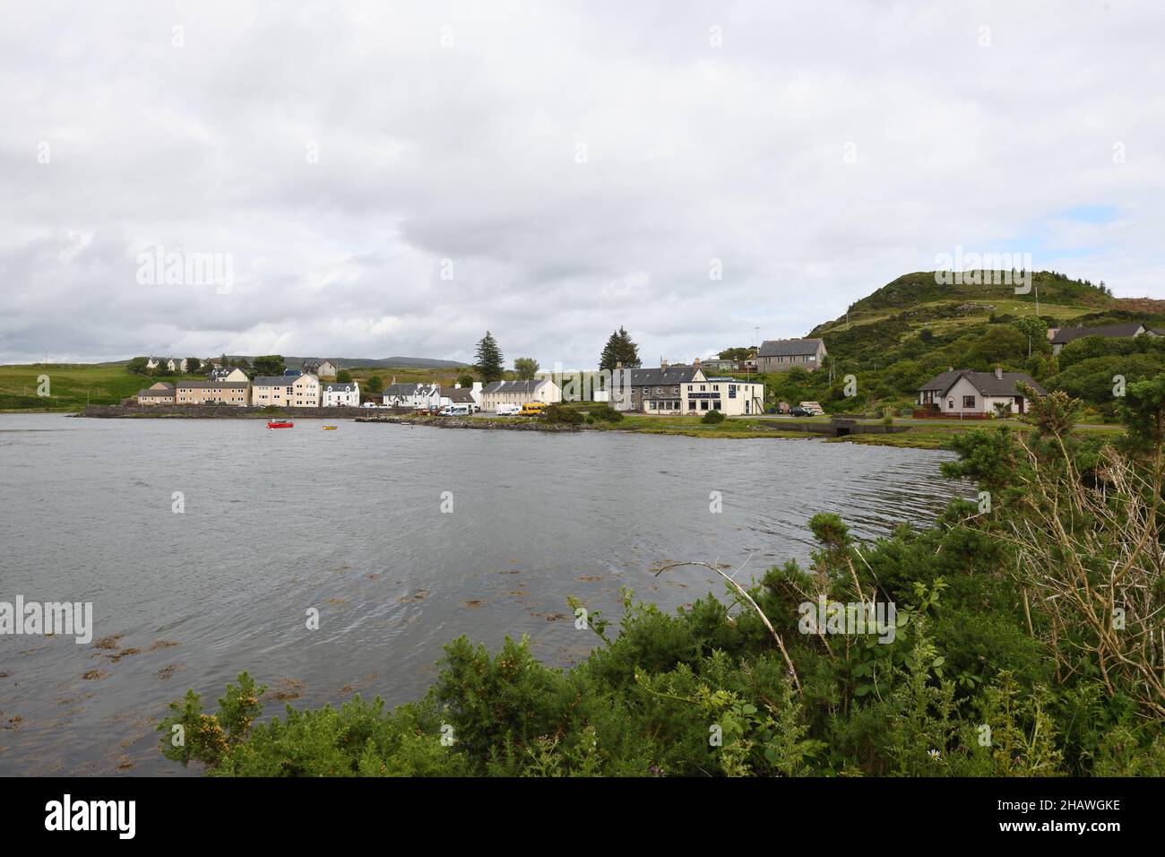 El pueblo de Bunessan en la isla de Mull, Argyll y Bute, Escocia, Reino Unido Foto de stock
