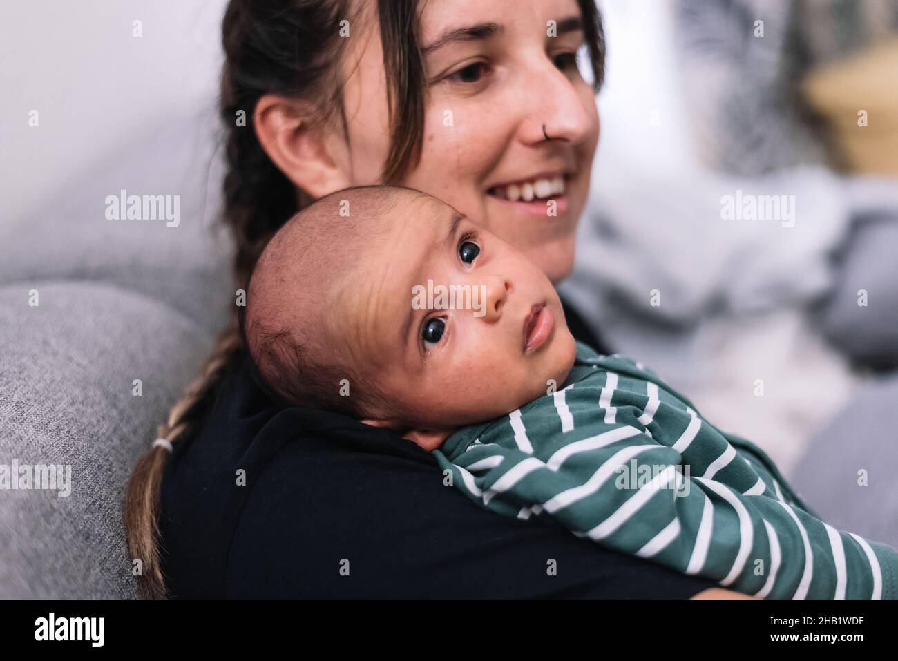 Retrato de la madre y del bebé Foto de stock