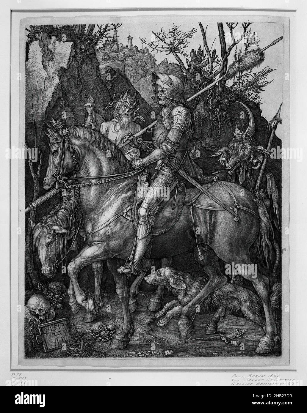 El Caballero, Muerte y el Diablo, Albrecht Dürer, Alemán, 14711528, Grabado sobre papel, 1513