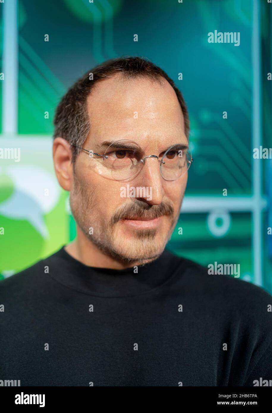 Steve Jobs retrato de cera en Madame Tussauds Estambul. Foto de stock