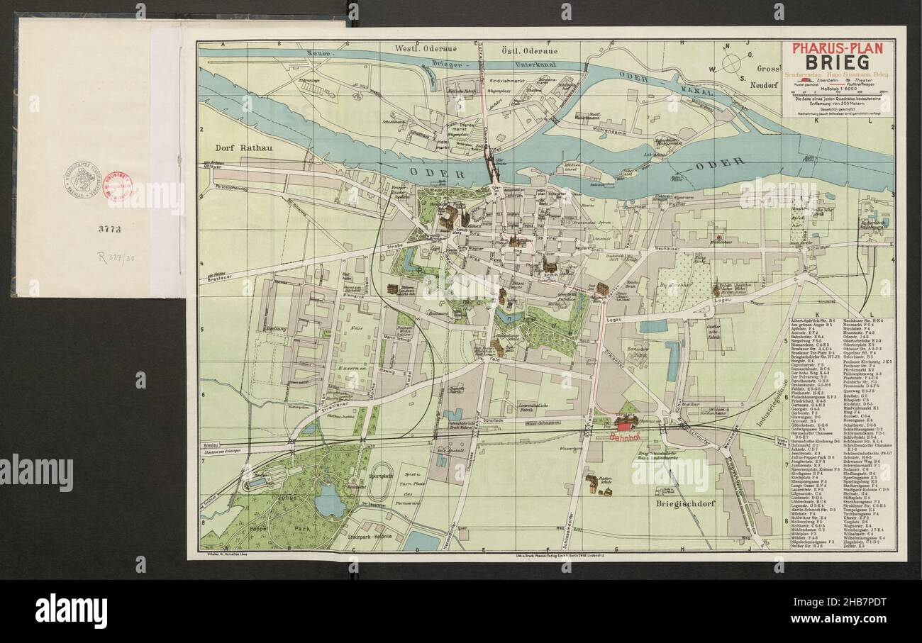 Mapa de Brzeg, Ciudad de Brzeg, Plan de Brzeg, Impresión de la ciudad de Brzeg, Plan de la ciudad de Brzeg, Brzeg Maps, Brzeg Poster, Brzeg Old Map, Poland Map, Poland Print, Cartel de Polonia Foto de stock