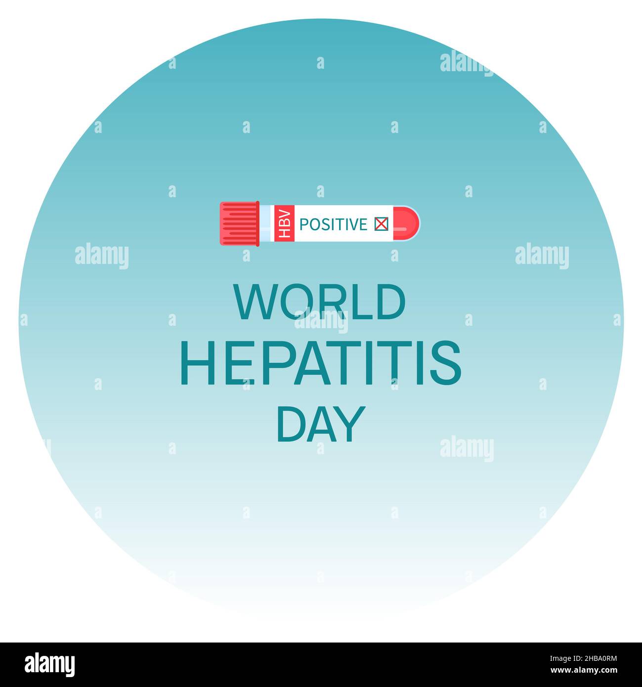 Día Mundial de la Hepatitis, ilustración. Foto de stock