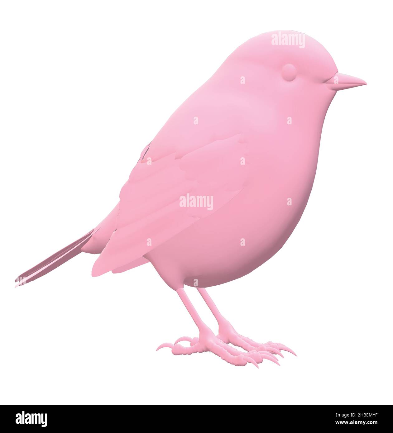 Estatua de Figurita con decoración de pájaro rosa rosa Ilustración del Vector