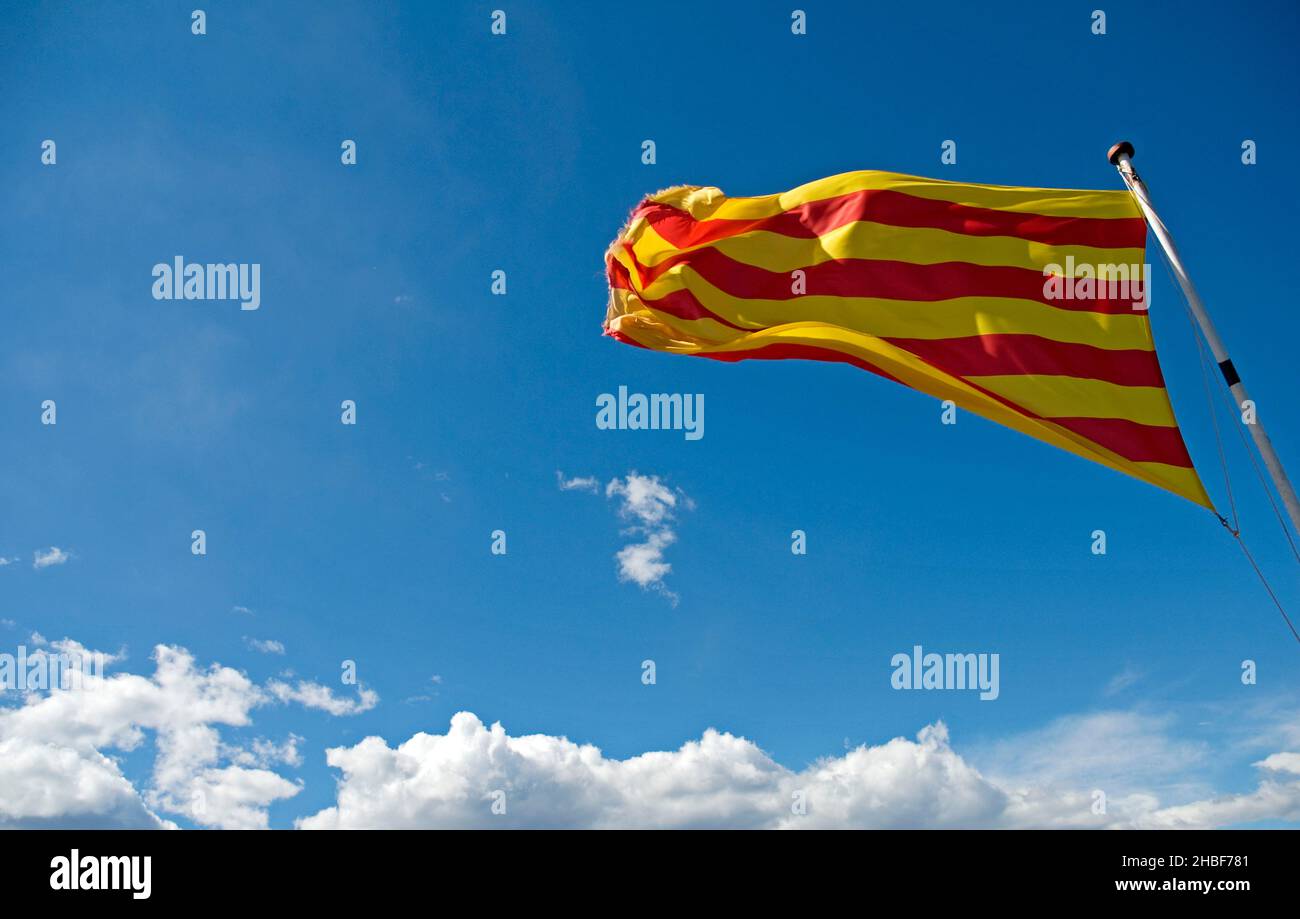 Bandera catalana Foto de stock