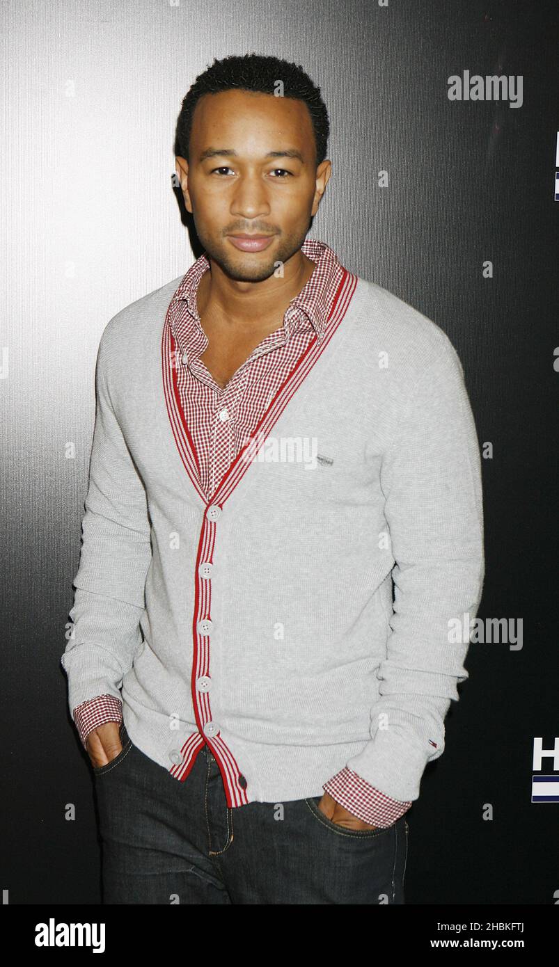 John Legend llega a las sesiones de Hilfiger en Porchester Hall, Londres. Foto de stock