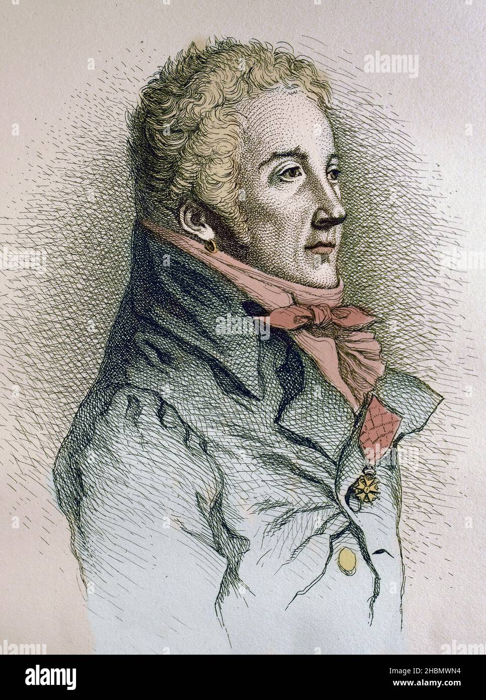 Nicolas Dalayrac, compositor francés, 1753 - 1809 - grabado Foto de stock