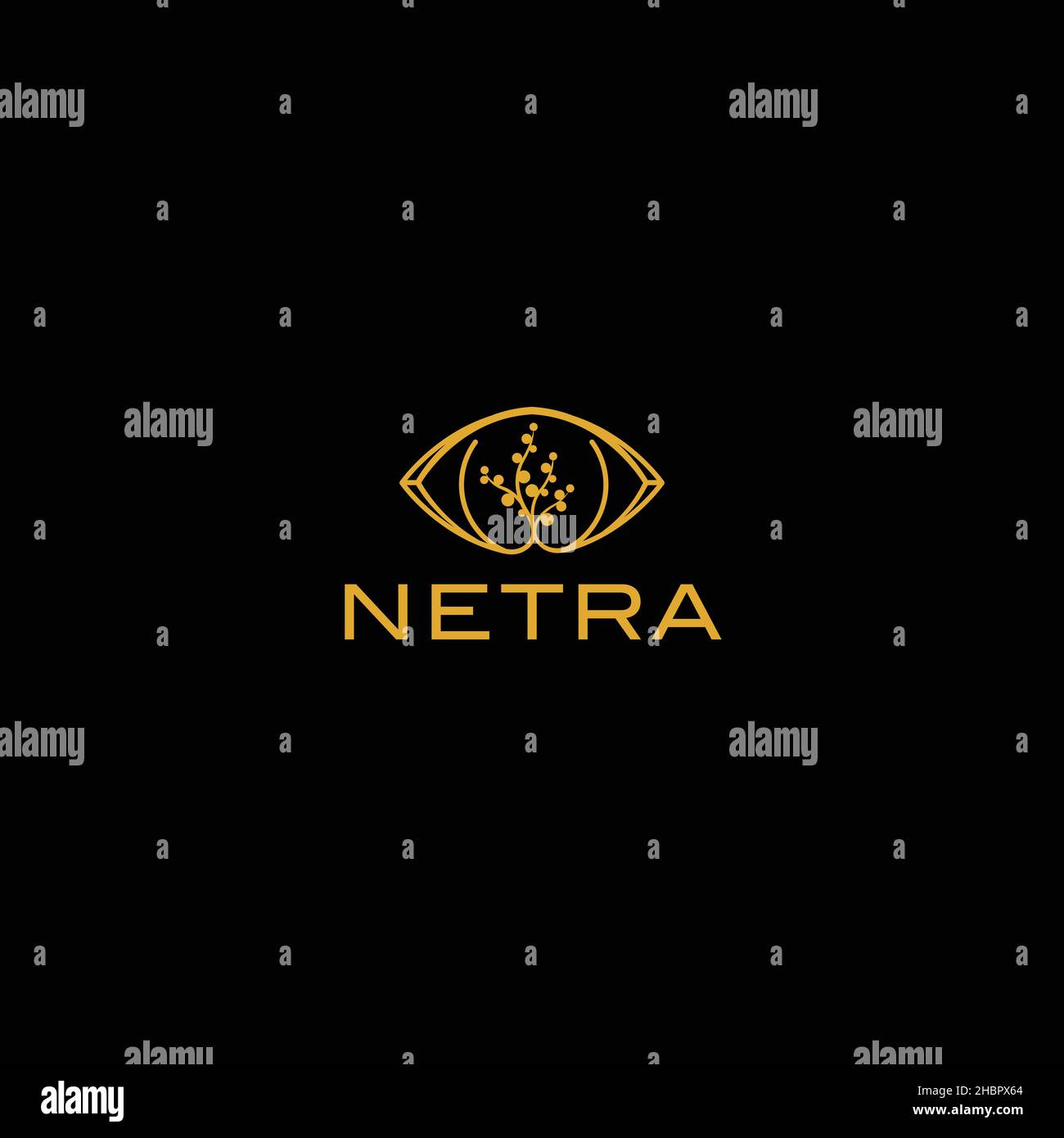 Diseño minimalista y sencillo con el logotipo de Netra Growth Ilustración del Vector