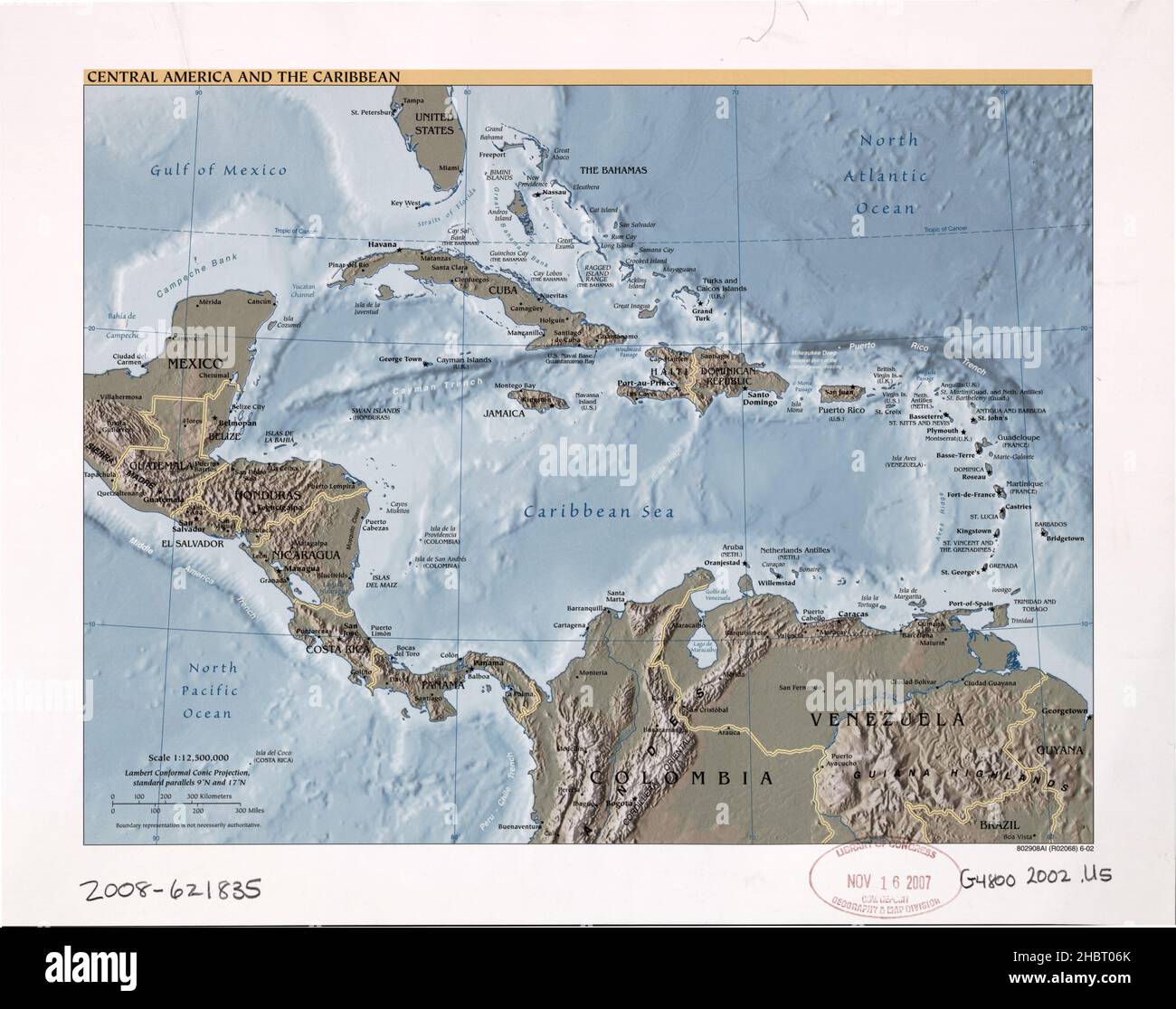 Mapa De América Central Y El Caribe Ca 2002 Fotografía De Stock Alamy 1803