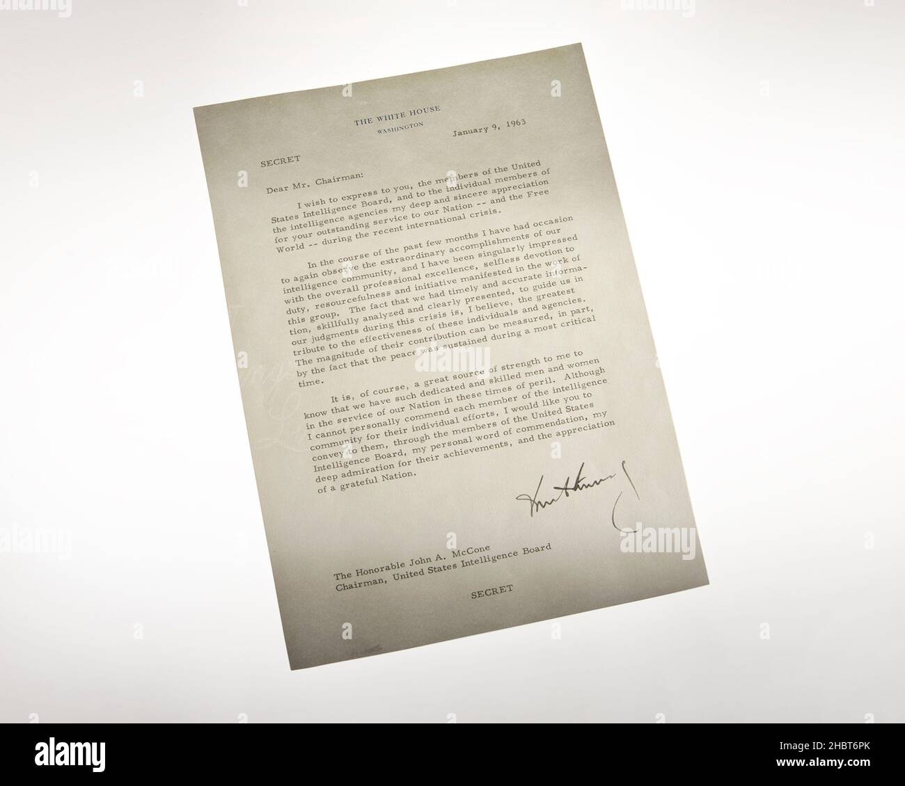 Carta de kennedy a la cia fotografías e imágenes de alta resolución  Alamy