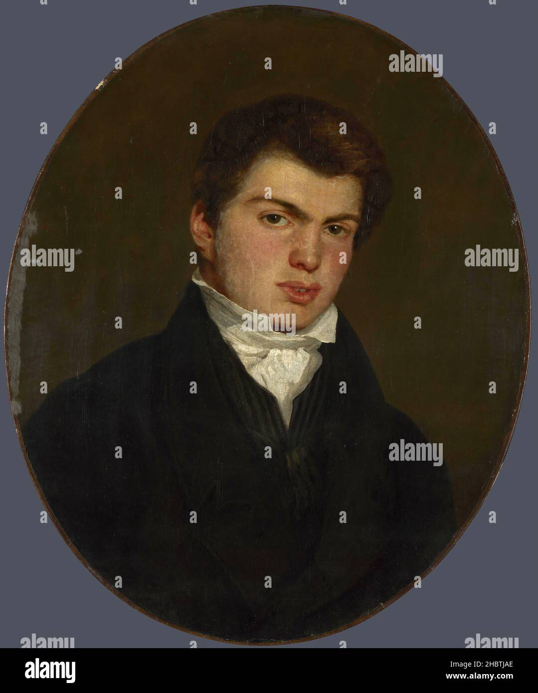 Abel Widmer - 1824c. - óleo sobre lienzo 59,7 x 48,3 cm - Delacroix Eugène Foto de stock