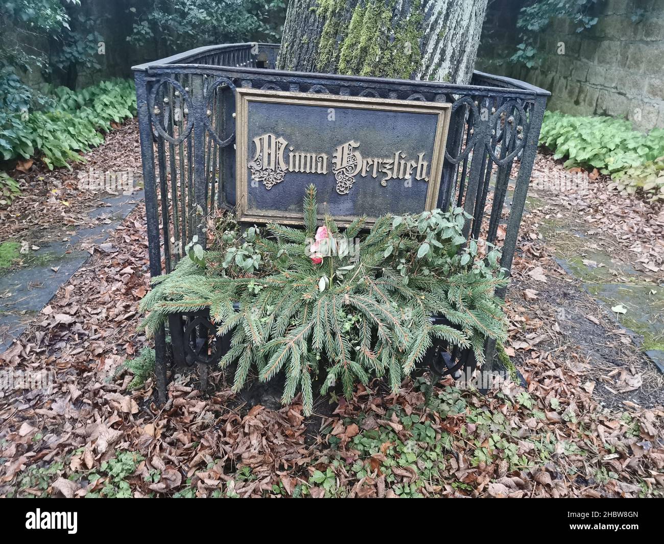 Grabstelle , Görlitz Friedhof Minna Herzlieb Walch, Christiane Friederike Wilhelmine Herzlieb (* 22. Mai 1789 en Züllichau/Sulechów; † 10. Juli 1865 i Foto de stock