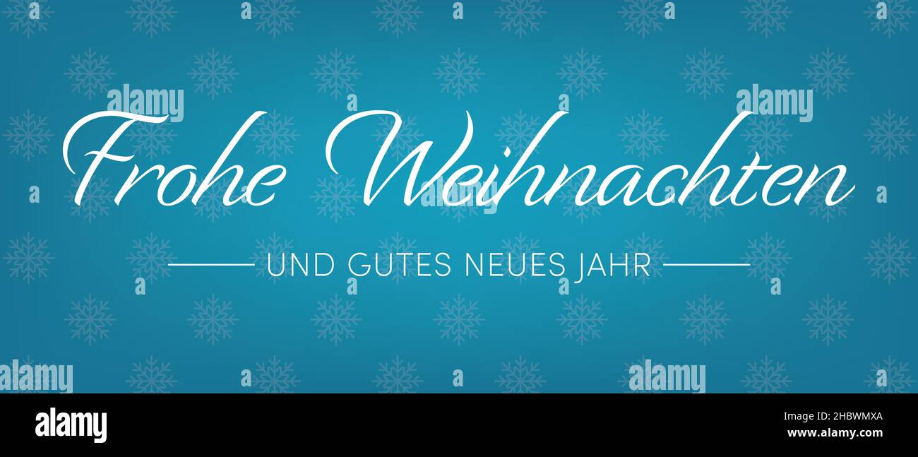 Frohe Weihnachten und gutes neues Jahr. Alemán. Traducción: Feliz Navidad y Feliz año nuevo. Ilustración del Vector
