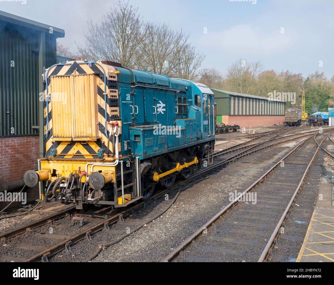 BR clase 08 diesel shunter en la estación de Pickering en el North Yorkshire Moors Railway Foto de stock
