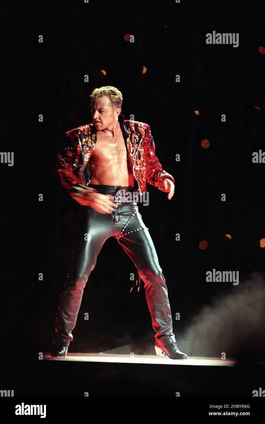 Michael Flatley en el escenario interpretando su último espectáculo 