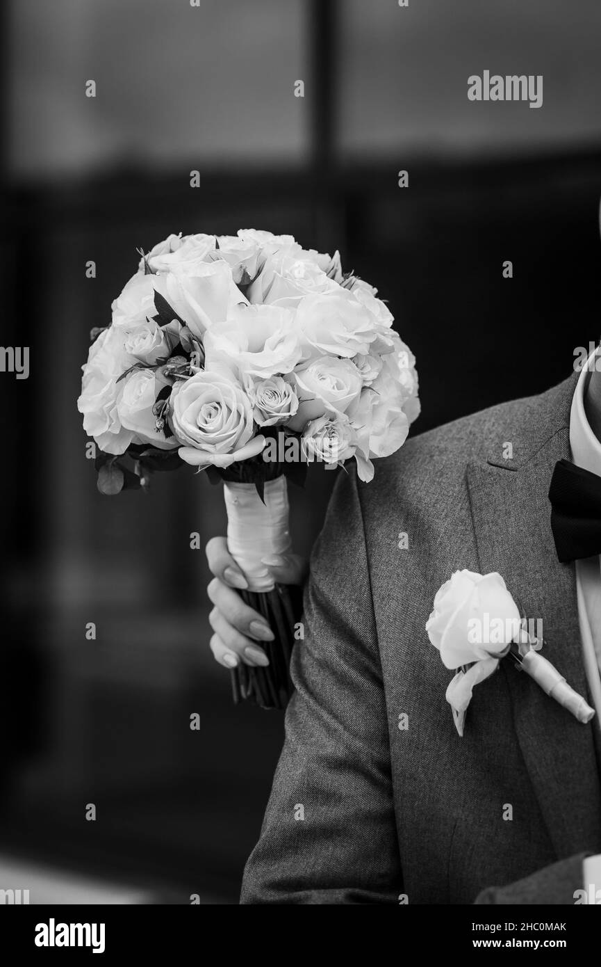 Ramo de boda Imágenes de stock en blanco y negro - Alamy
