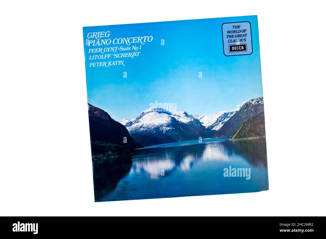 Decca World of Great Classics grabación de Grieg's Piano Concerto. Foto de stock