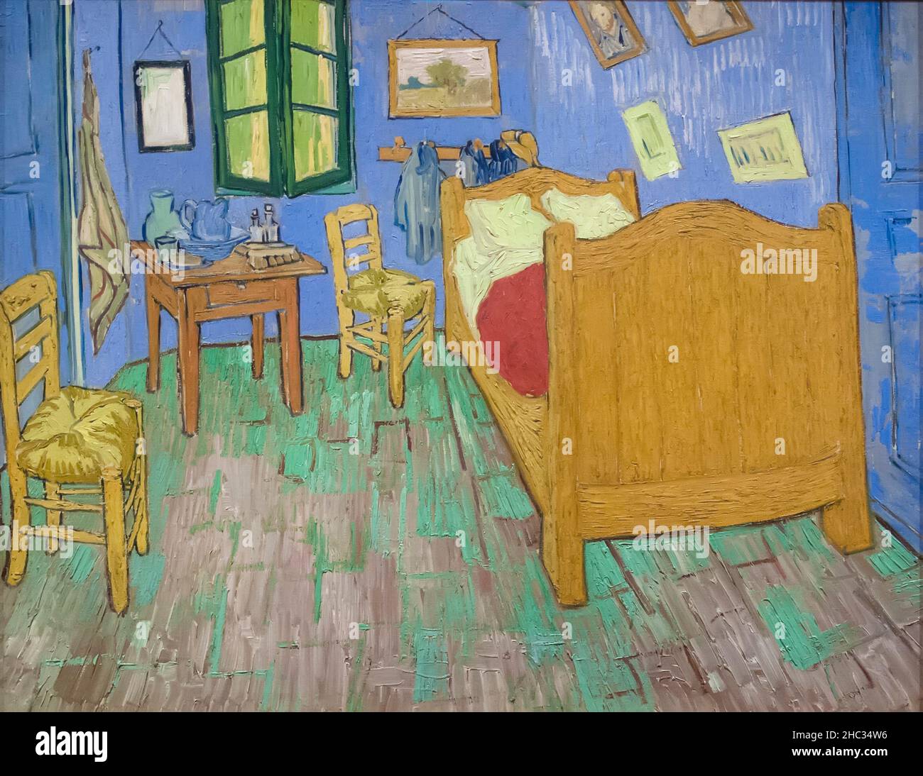 Vincent Van Gogh El dormitorio 1889 Aceite sobre lienzo en el Instituto de Arte de Chicago, Illinois, EE.UU Foto de stock