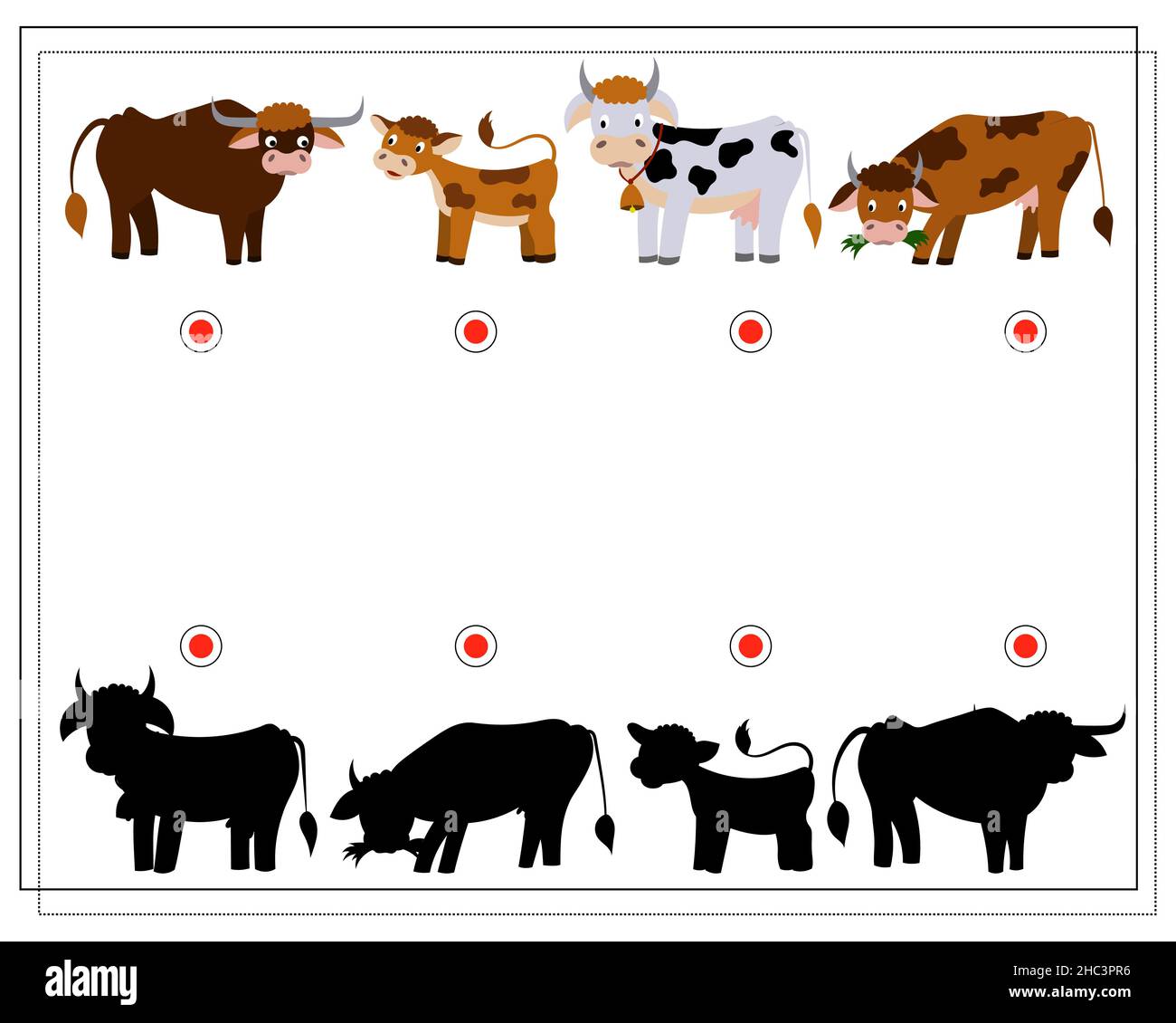 Rompecabezas de animales vaca e imágenes de alta - Alamy