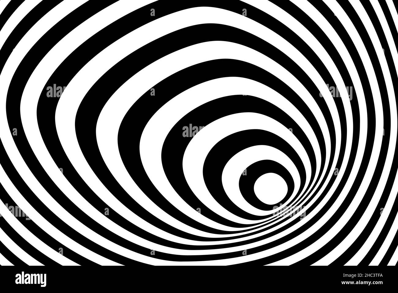 Fondo abstracto a rayas en blanco y negro. Arte óptico Vector. Ilustración del Vector