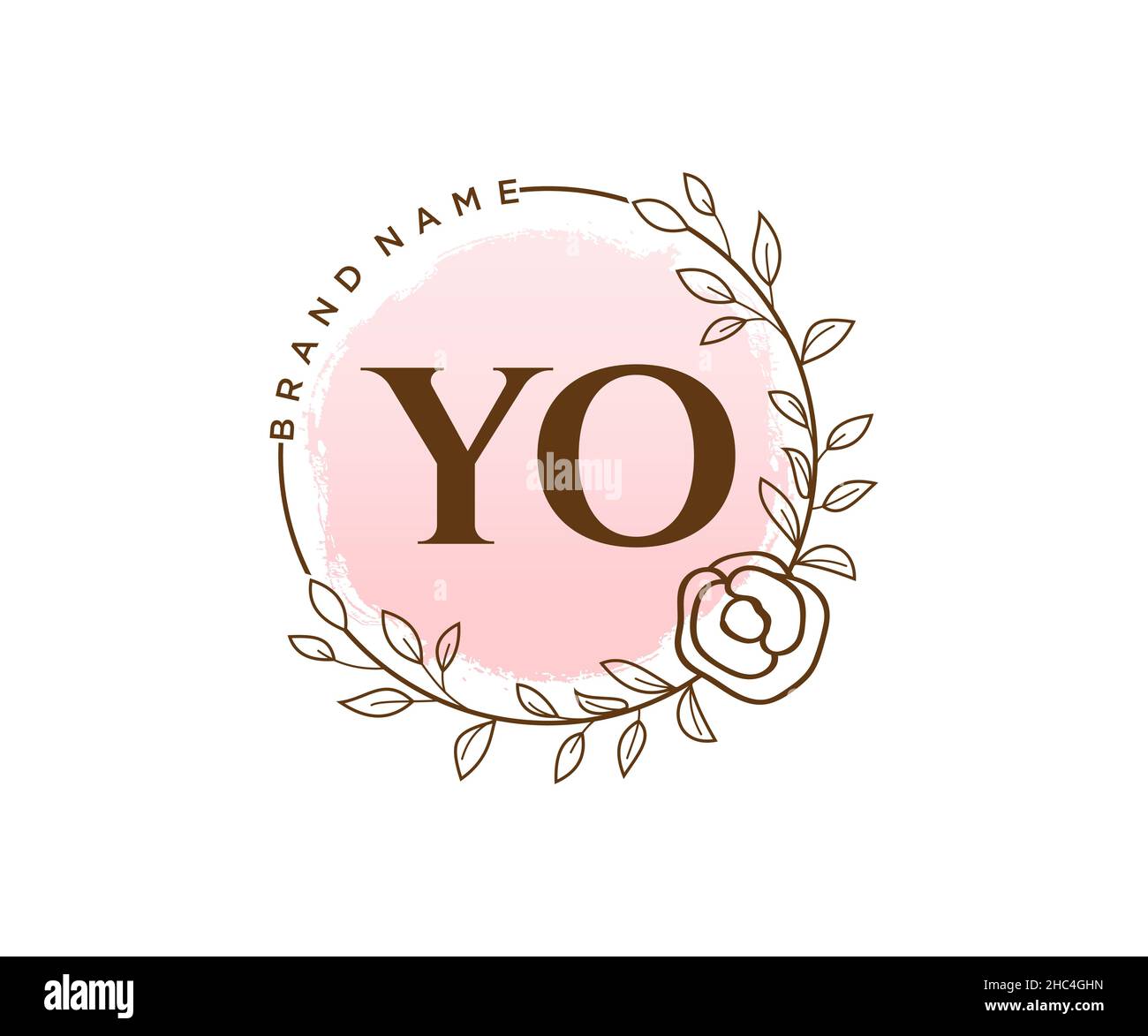 Logotipo femenino DE YO. Se puede utilizar para logotipos de naturaleza,  salón, spa, cosmética y belleza. Elemento de plantilla de diseño de  logotipo de vector plano Imagen Vector de stock - Alamy