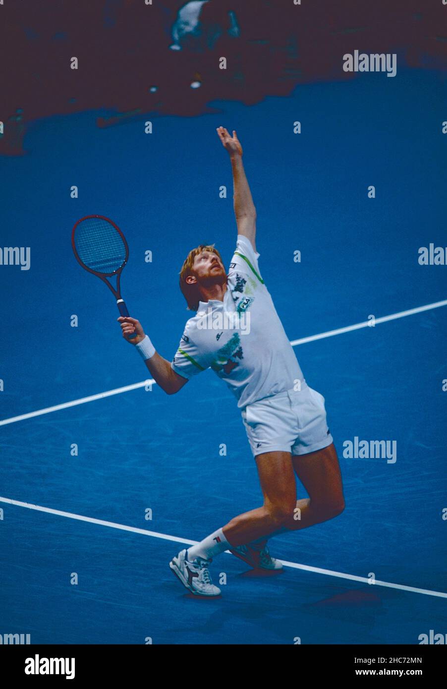 Jugador alemán de tenis Boris Becker, Masters 1992 Foto de stock