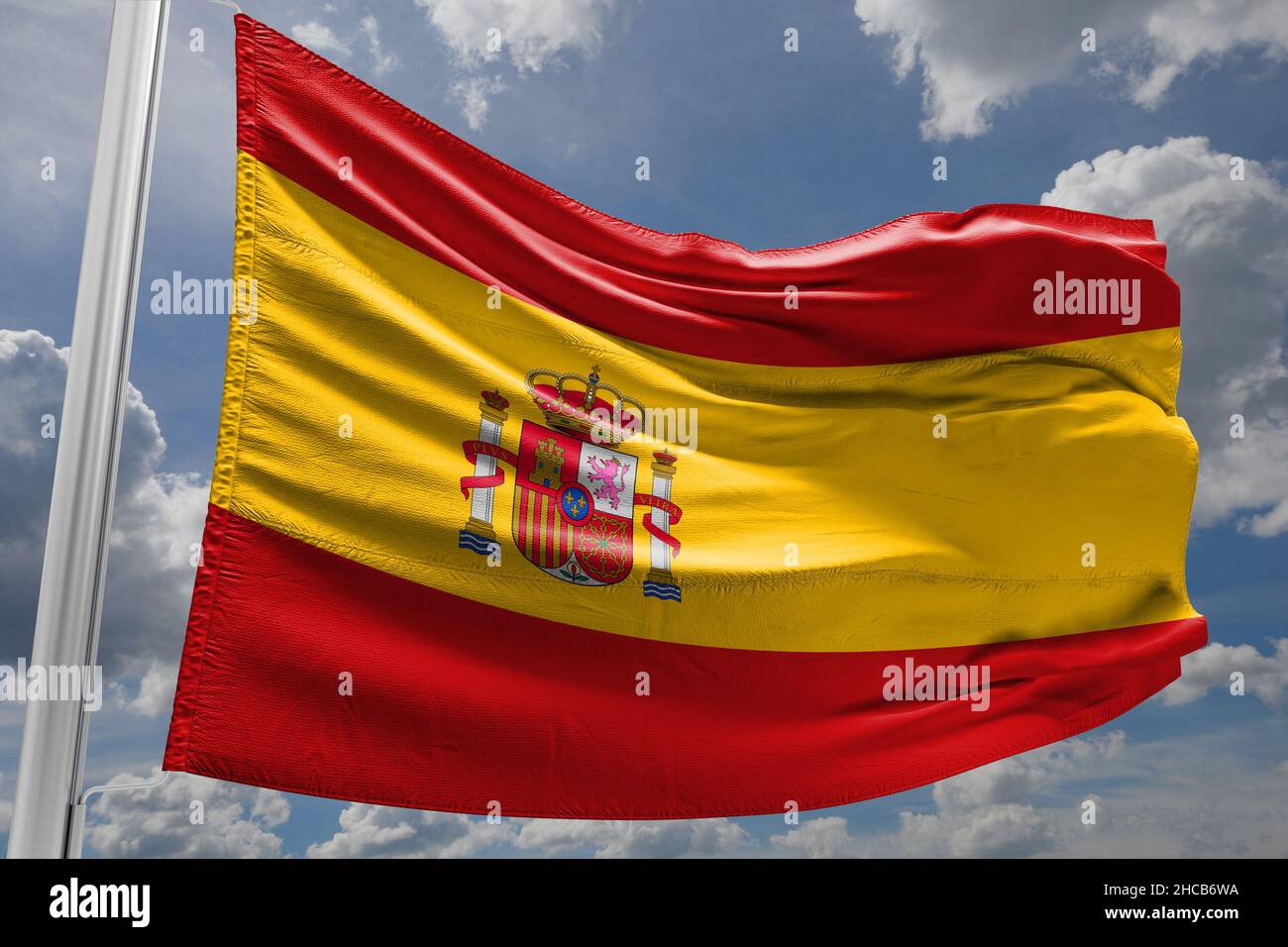 Bandera de España La bandera de España, tal como se define en la Constitución de 1978, Foto de stock