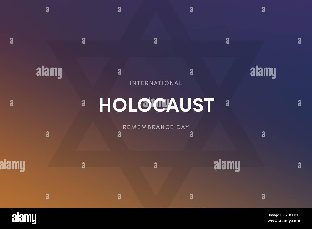 Ilustración del Día del Recuerdo del Holocausto. Estrella judía de fondo dramático. Recuerde el Cartel del Día Internacional del Holocausto, 27 de enero. Día importante Foto de stock